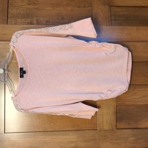 Fitted Lace Sleeve Shirt